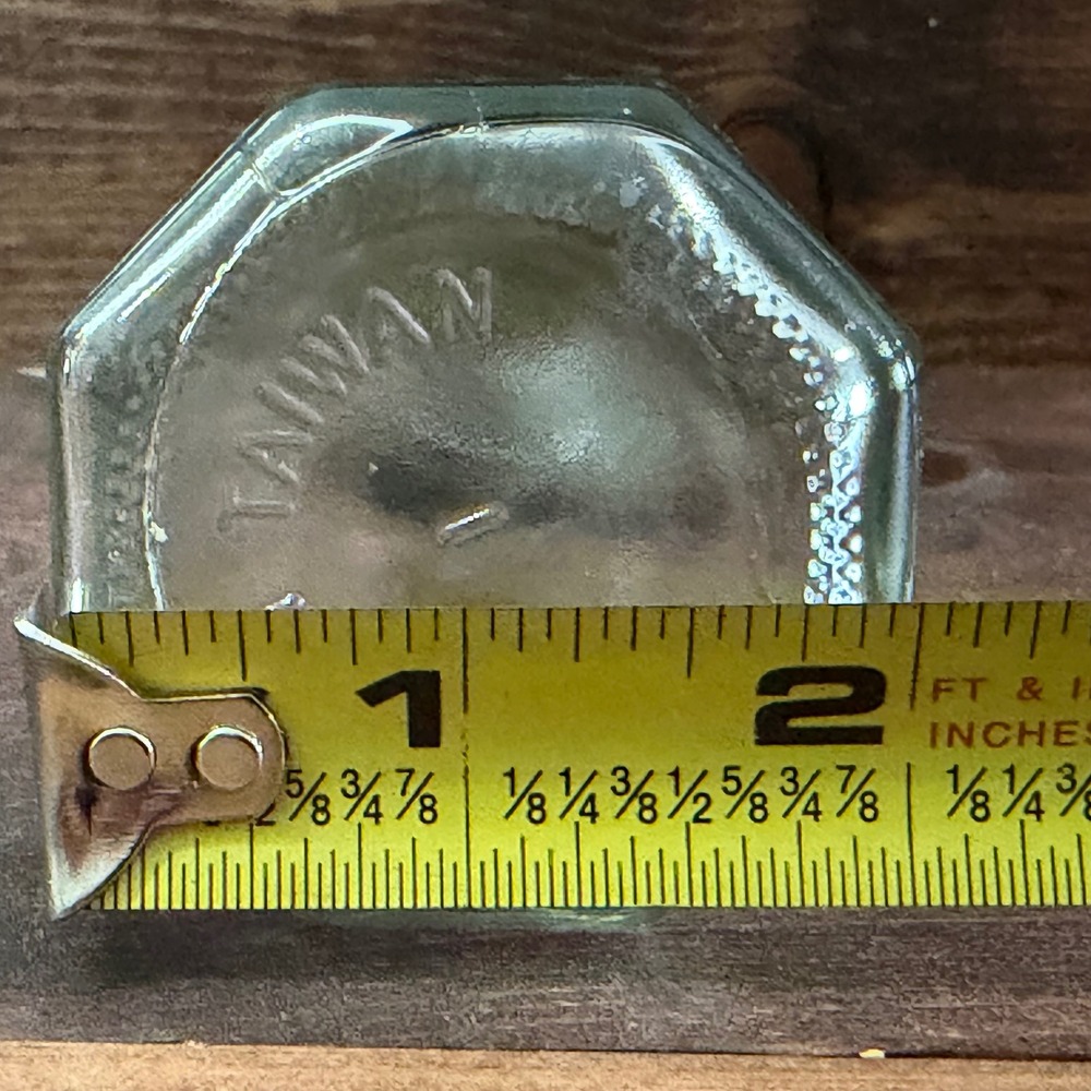 Vintage Clear Glass Octagonal Shaker‎ Stainless Steel Lid Made in Taiwan - Picture 5 of 8